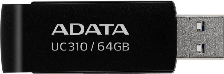 ADATA Flash Disk 64GB UC310, USB 3.2, schwarz (UC310-64G-RBK)