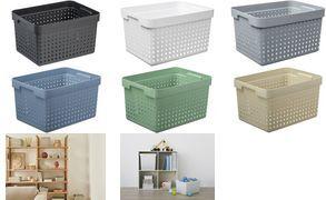 NHG Aufbewahrungskorb SEOUL BASKET L, PP, grün Material: aus recyceltem PP, mit Diamantlöchern, - 1 Stück (60250815)