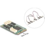 Delock Mini PCIe I/O full size 4 x Seriell RS-232 (95278)