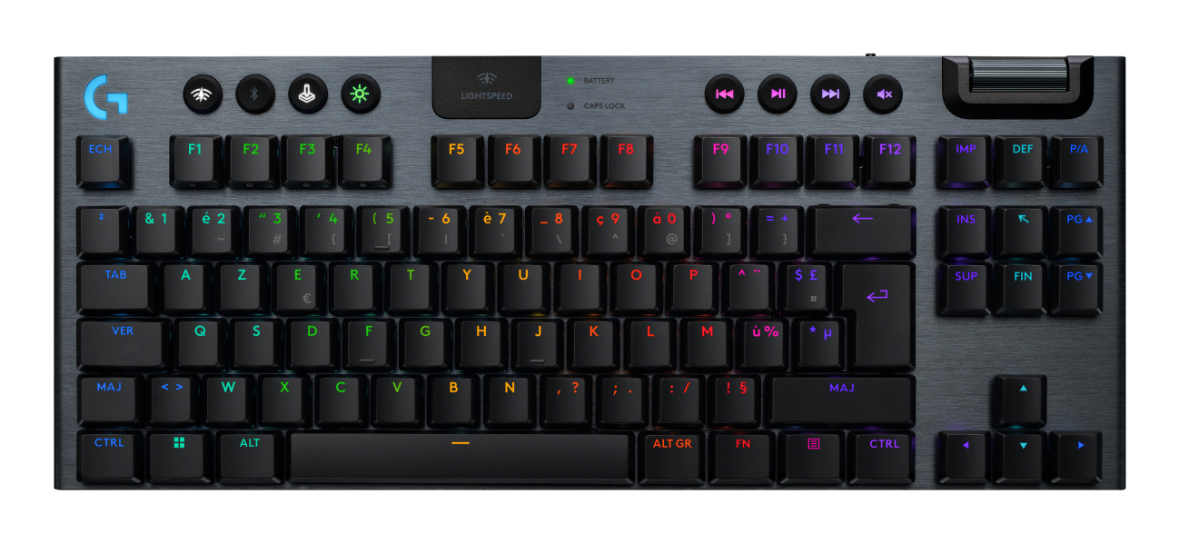 Logitech G Series G915 X LIGHTSPEED TKL Gaming Tastatur AZERTY RGB Schwarz