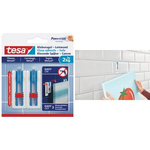 tesa Powerstrips Klebenagel, für Fliesen & Metall, 2,0 kg für Leinwand und Keilrahmen, höhenverstellbar, - 1 Stück (77768-00000-00)