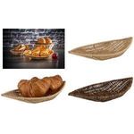 APS Brotkorb COVE, Schiff, 300 x 150 mm, beige aus Polypropylen, mit Edelstahldraht im Rand und Boden - 1 Stück (40344)