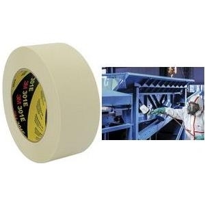 3M Krepp-Klebeband 301E, 18 mm x 50 m, Papier, beige Der Industrieprofi für Lackierarbeiten, einsetzbar für - 1 Stück (3011850)