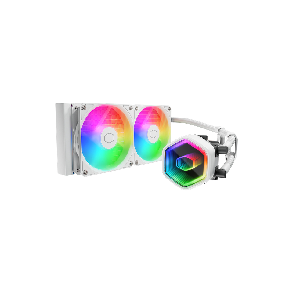 Cooler Master MasterLiquid 240 Core II CPU-Flüssigkeitskühlung 240 mm 2x 120 mm Lüfter RGB Weiß