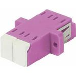 LWL-Kupplung,LC-Buchse/LC-Buchse, 50/125u Multimode OM4, erika-violett, duplex, PVC, mit Flansch, mit einseitiger Laserschutzklappe, Synergy 21 (S215424V2)