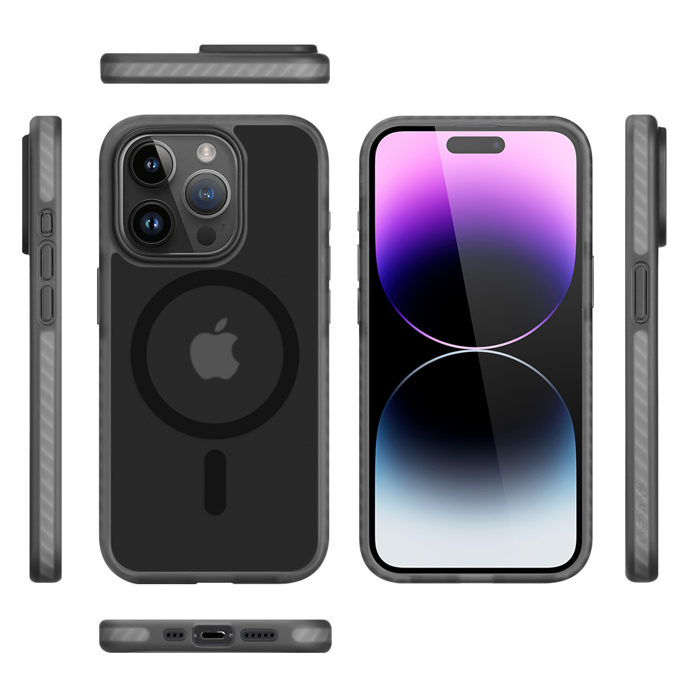 Nevox StyleShell Invisio Handyhülle für iPhone 16 Pro MagSafe Schwarz