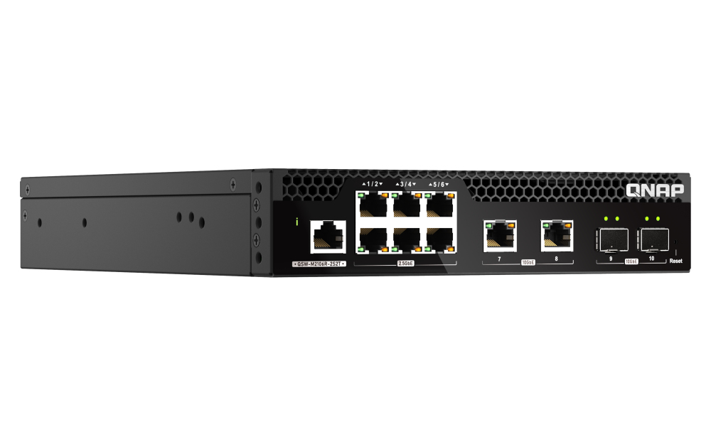 QNAP QSW-M2106R-2S2T Web Managed Series Switch L2 10 Ports Schwarz