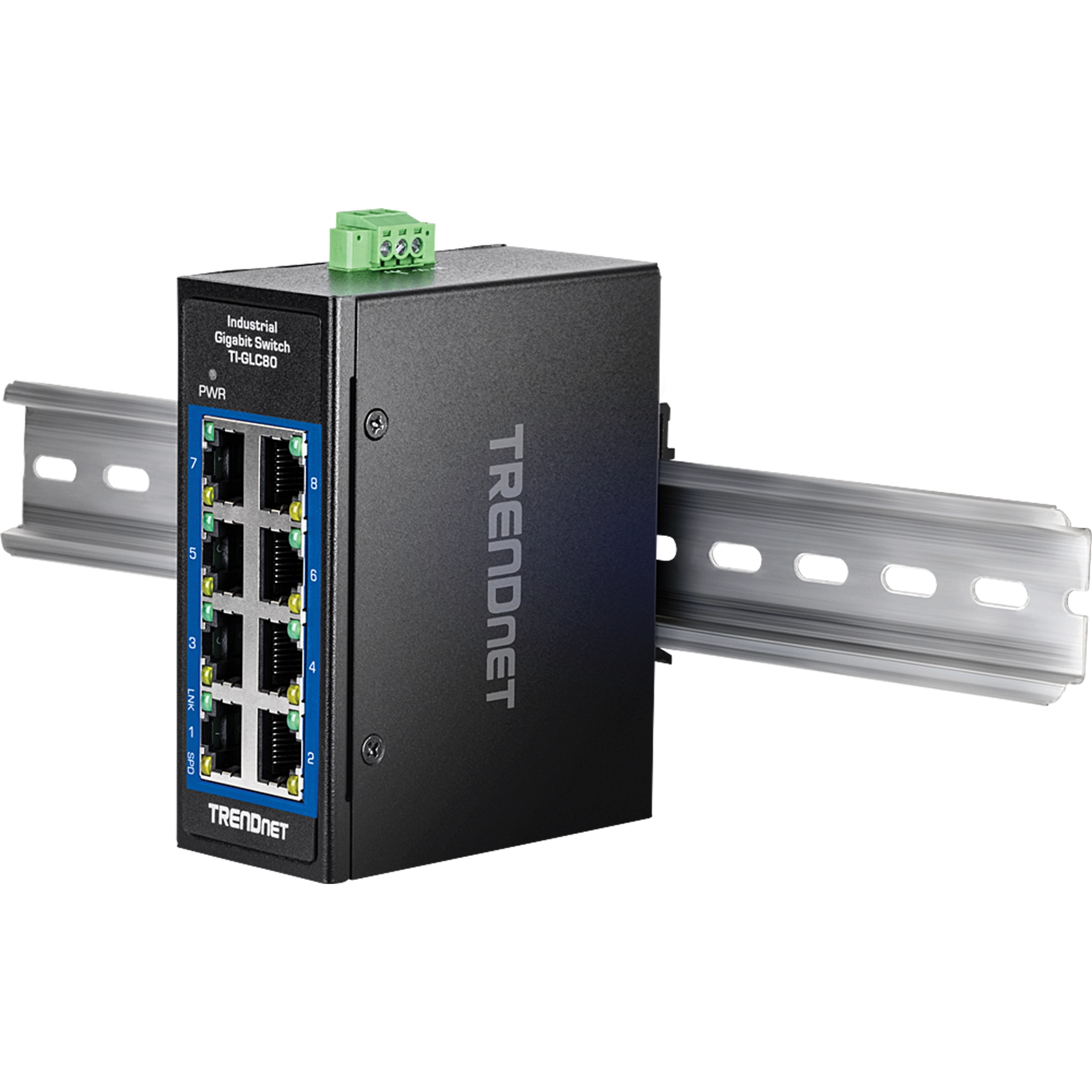 TRENDnet TI-GLC80 8-Port Industrial Gigabit Switch Schwarz