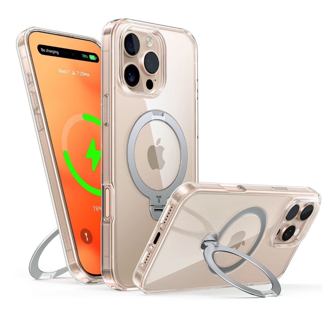 TORRAS UPRO Ostand Spin Series für iphone 15 Pro Max Clear Handyhülle (X00RP147D003)