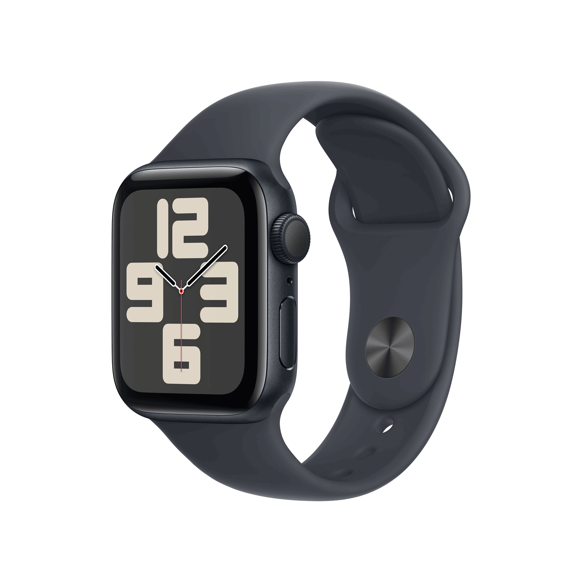 Apple Watch SE GPS 40mm Midnight Aluminium Case mit Midnight Sport Band - M/L (MXE93QF/A)