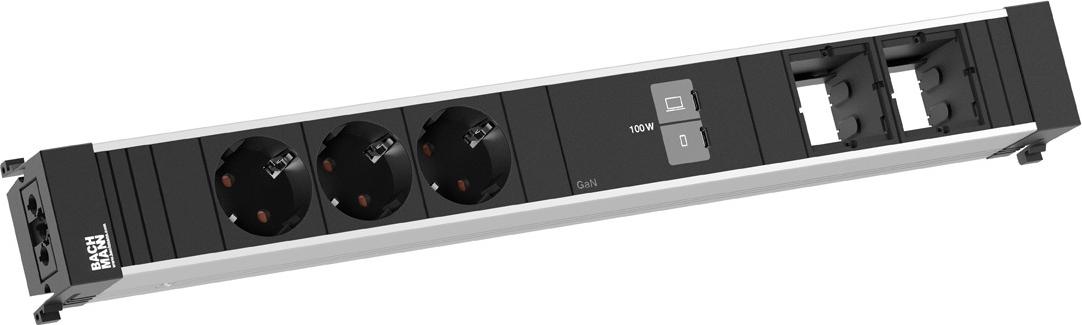 BACHMANN CONFERENCEF XL 3xCEE7/3, 2xCM 1xUSB C/C 100W (BM0024733)
