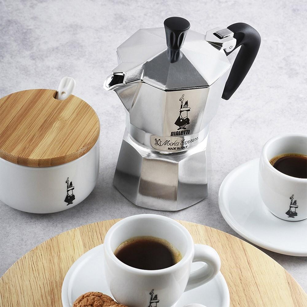 Bialetti Moka Express Espressokocher 12 Tassen 0,775 l Aluminium, Schwarz