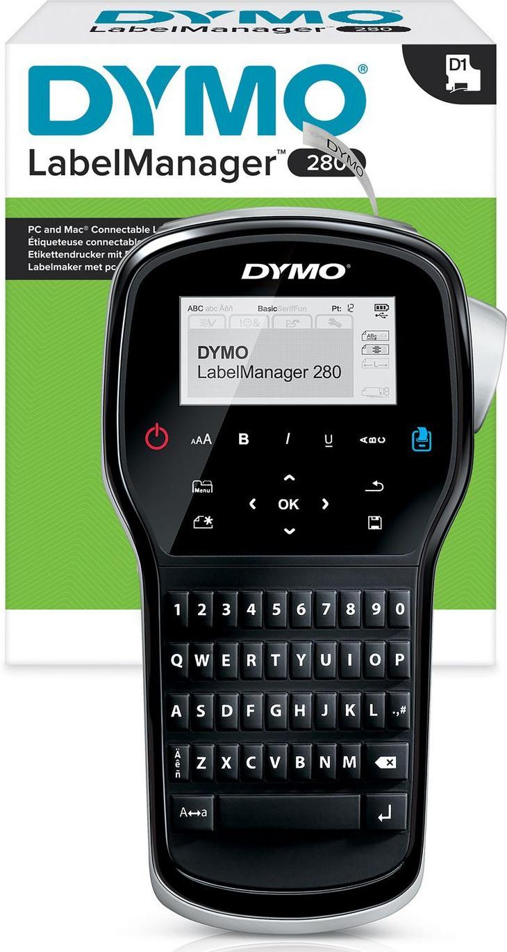 DYMO LabelManager 280 Beschriftungsgerät Thermotransfer 12 mm Schwarz, Silber