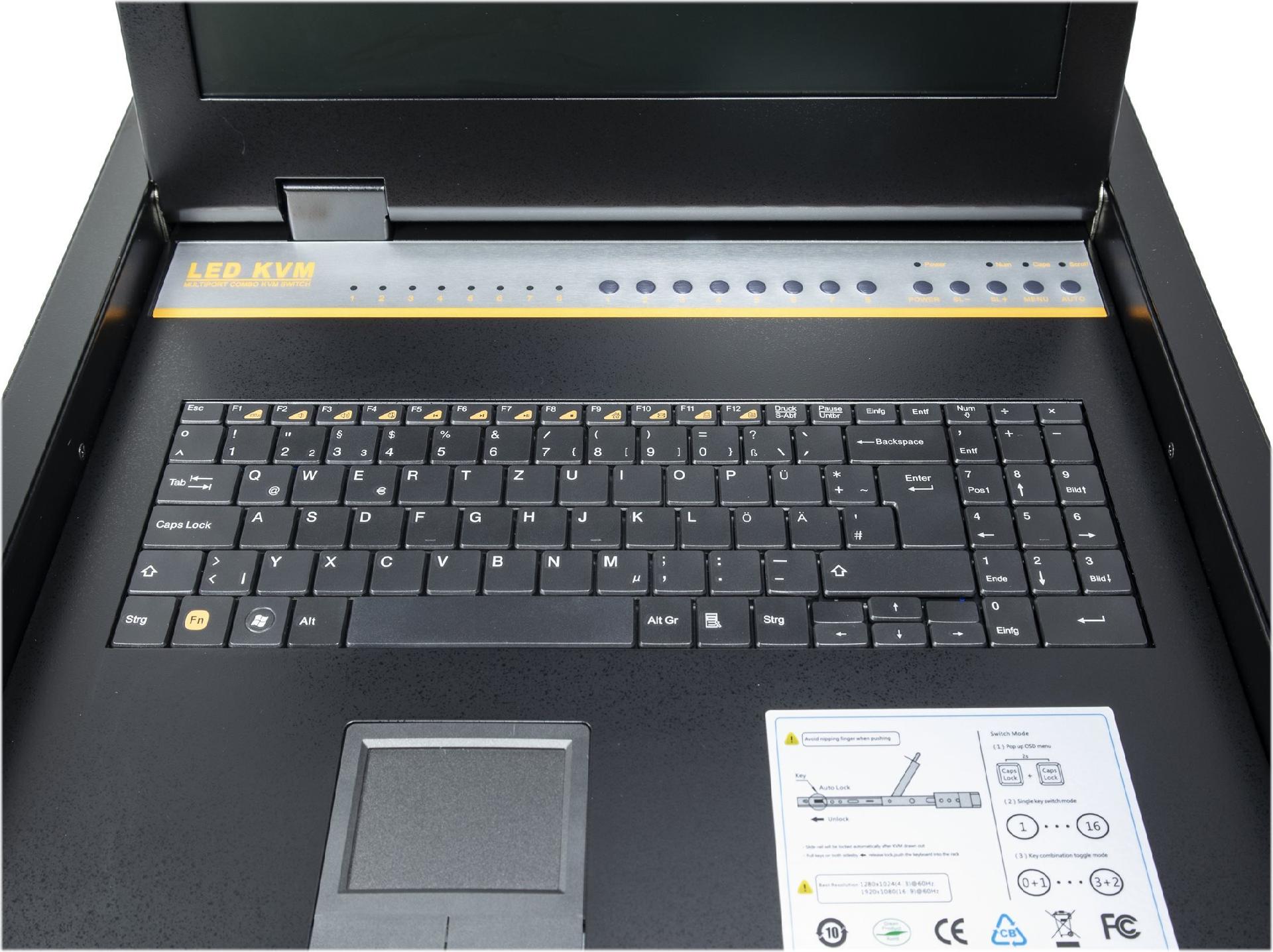 Inter-Tech KVM-1708 LED 17" KVM-Konsole Schwarz