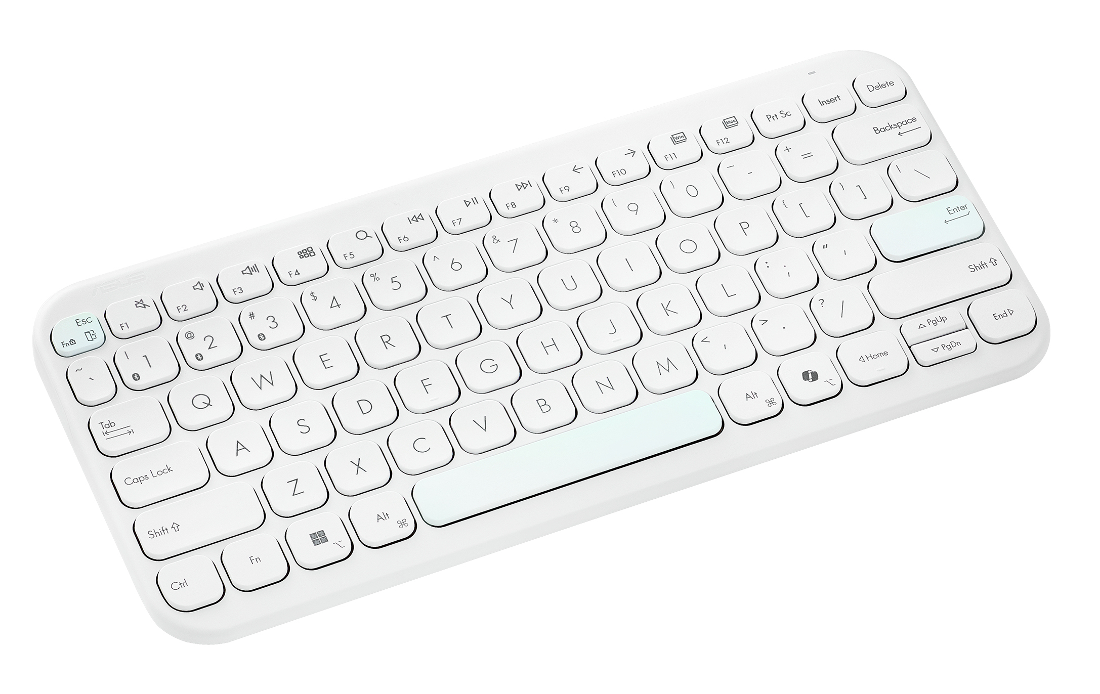 ASUS Marshmallow KW100 Tastatur 84 Tasten Bluetooth QWERTZ Weiß