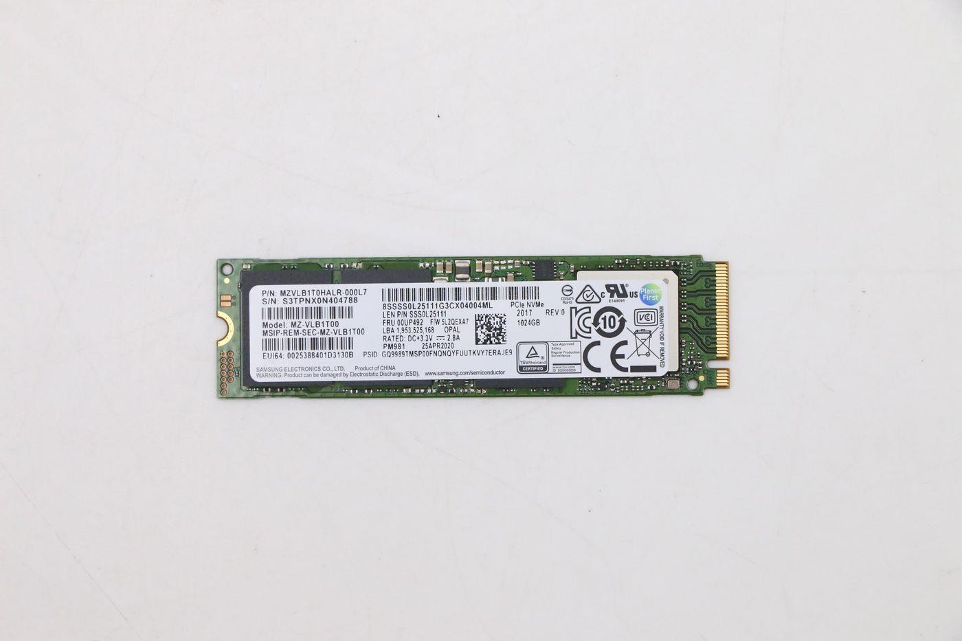 Lenovo SSD M.2 2280 PCIe NVMe (FRU00UP492)