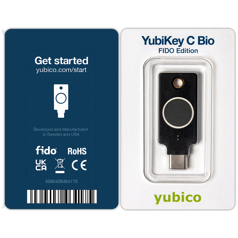 Yubico YubiKey C Bio FIDO Edition USB-C Schwarz