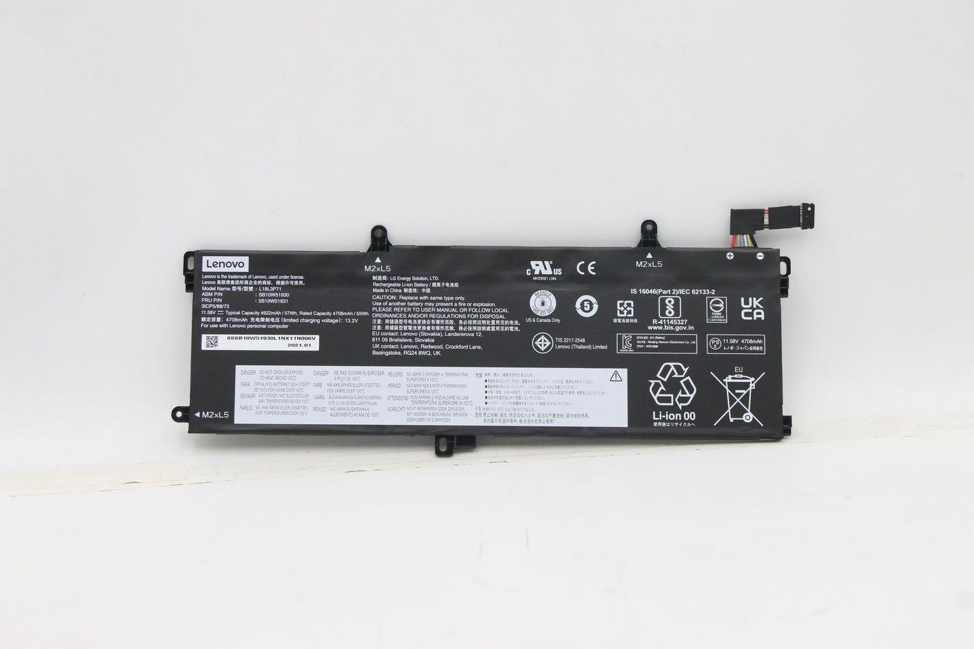 Lenovo Battery Internal 3c 57Wh LiIon LGC (5B10W51831)