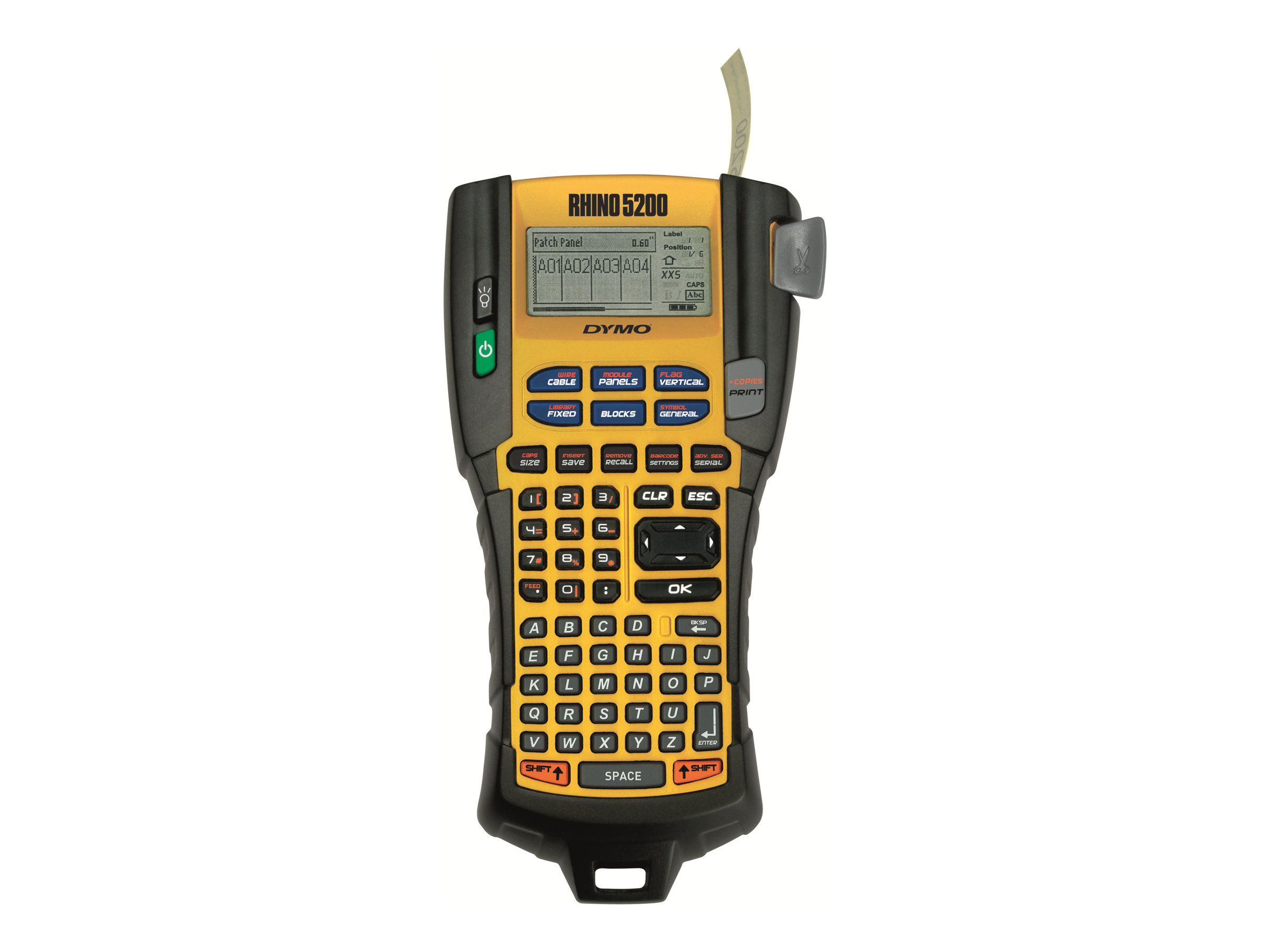 DYMO Rhino 5200 Beschriftungsgerät Thermotransfer 180 dpi 10 mm/sek Schwarz/Gelb