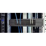 Triton 48,30cm (19")zbh. Kabeldurchführungsplatte mit Bürste, 2HE, Horizontal geteilt, Schwarz (RAB-ZP-X02-A3)