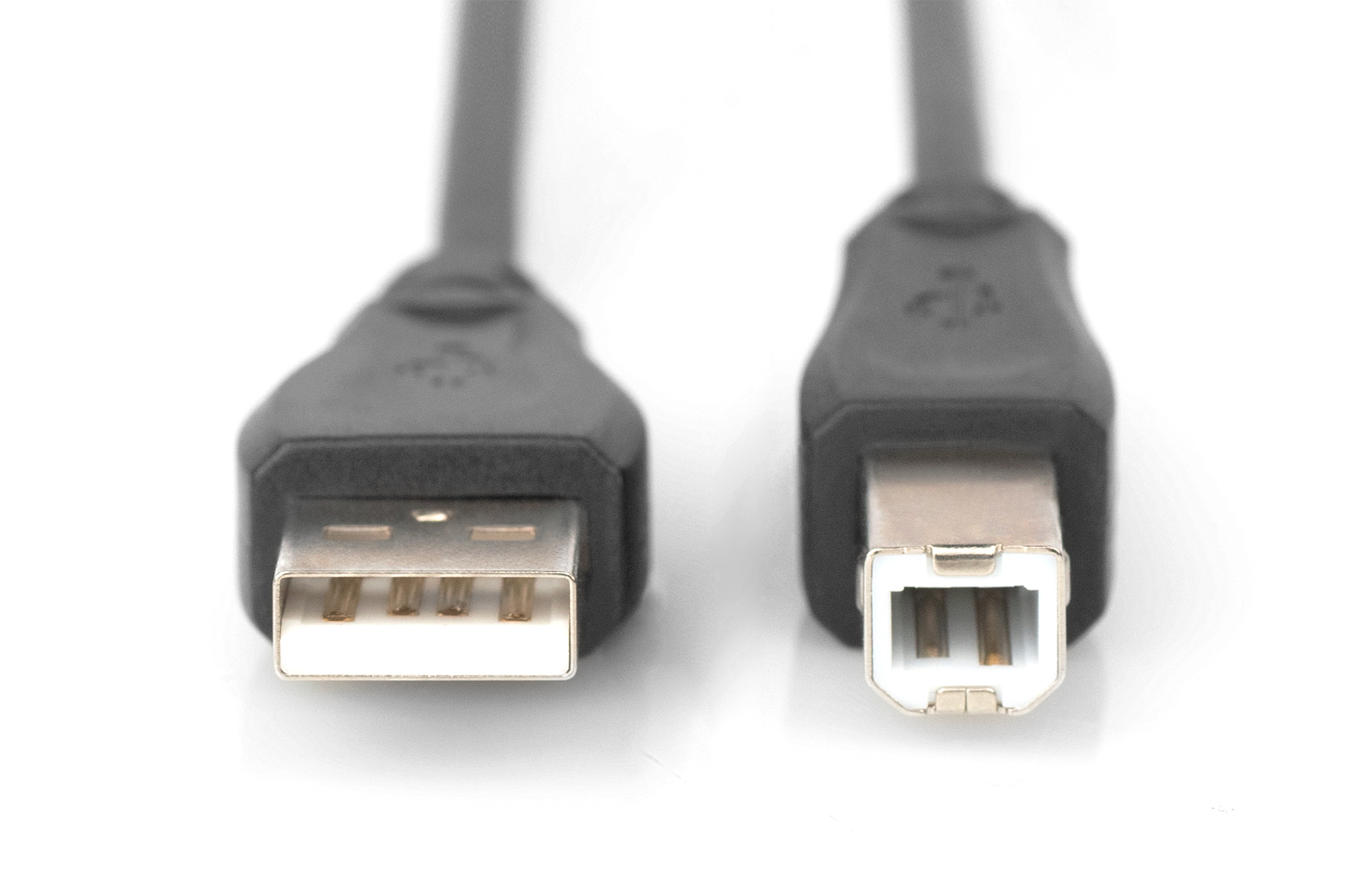Digitus USB 2.0 Anschlusskabel USB-A auf USB-B 50 cm Schwarz