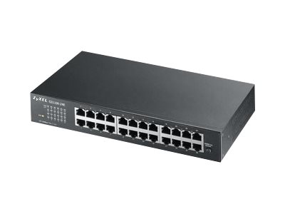 Zyxel GS1100-24E Gigabit Ethernet Unmanaged Switch 24-Port Schwarz