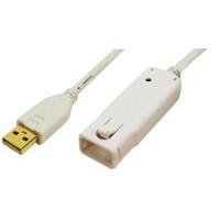 LogiLink USB 2.0 Verlängerungskabel, Länge: 12,0 m USB-A Stecker auf USB-A Kupplung, Erweiterung auf bis zu (UA0092)