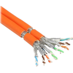 Verlegekabel,Cat.7 Rohkabel, S/FTP, PiMF, 1000MHz, 2x4P Duplex, AWG23, FRNC-B, orange, 500m, Good Connections (GC-N0067)