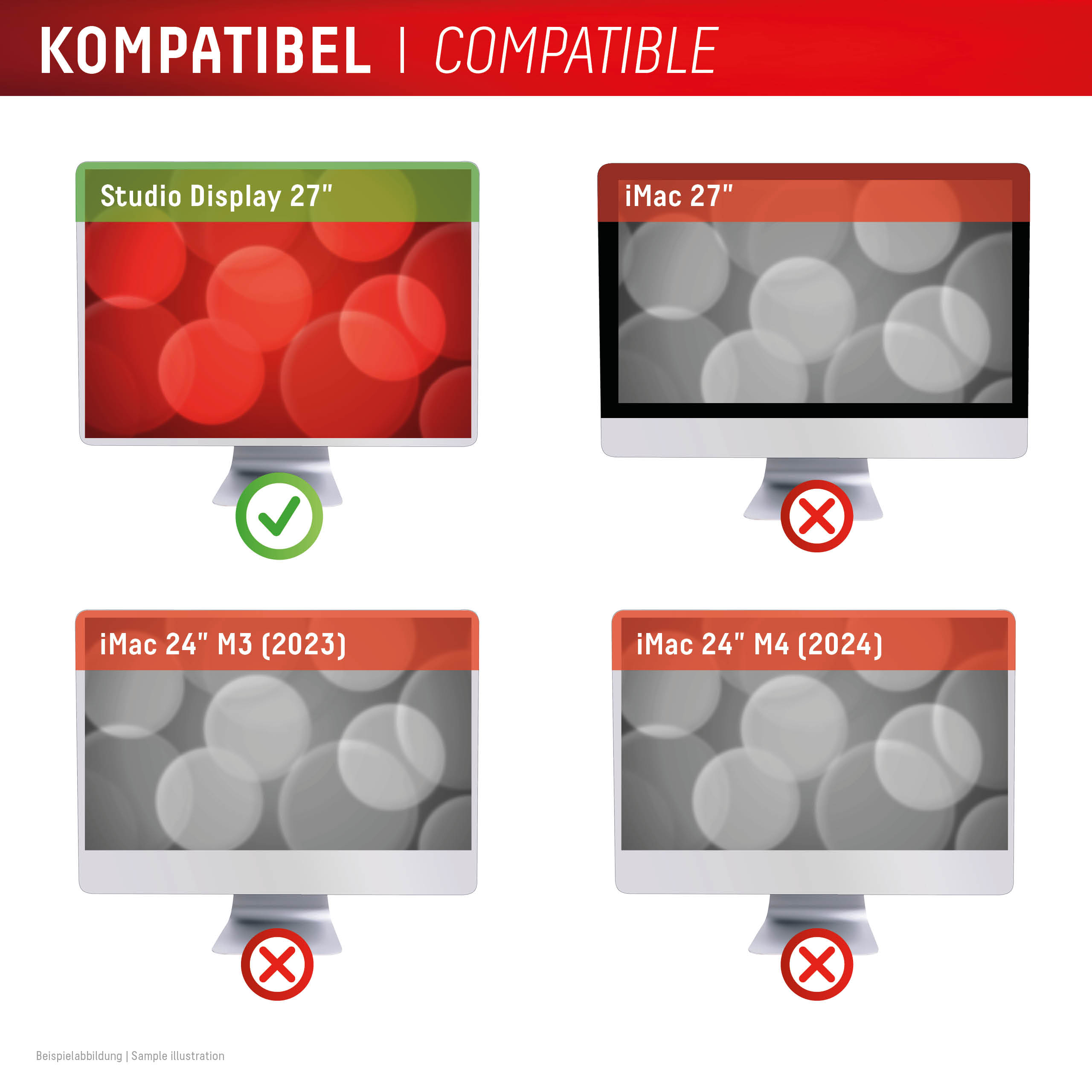 Displex Privacy Safe Blickschutzfilter für Apple Studio Display 27" Magnetisch 2-Wege Rahmenlos Blau