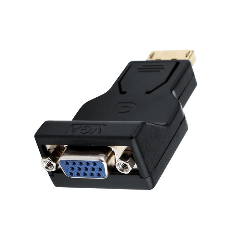 i-tec Videoadapter DisplayPort zu VGA DP2VGAADA Full HD 1920×1080 vergoldeter DP-Stecker Schwarz
