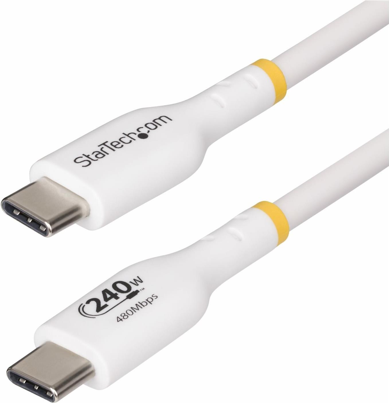 StarTech.com 3m USB C Charging Cable, USB-IF Certified USB-C Cable, 240W (USB2EPR3MW)