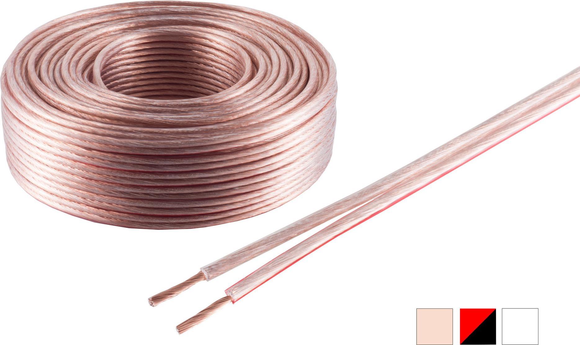 S/CONN maximum connectivity Lautsprecherkabel 4mm² 56x0,30 CCA transparent 10m (06-240711-V)