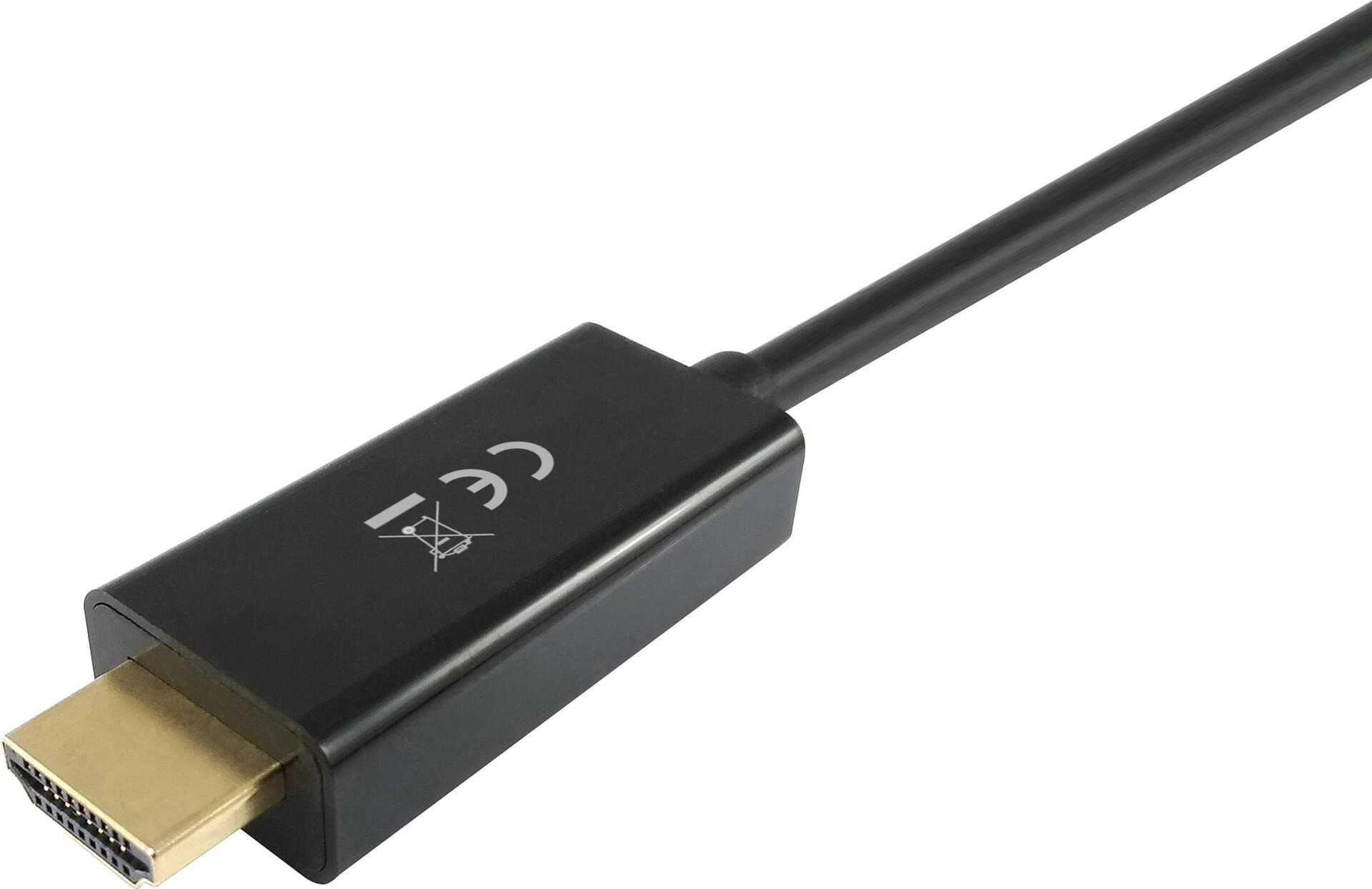 EQUIP Displayport Adapter -> HDMI Male/Male 3m schwarz
