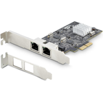 StarTech.com 2-Port 2.5Gbps NBASE-T PCIe Network Card, Intel I225-V, Dual-Port Computer Network Card, Multi-Gigabit NIC, PCI Express Server LAN Card, Desktop Ethernet Interface (PR22GI-NETWORK-CARD)