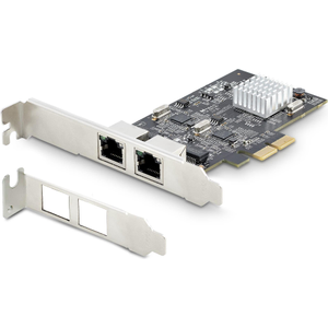 StarTech.com 2-Port 2.5Gbps NBASE-T PCIe Network Card, Intel I225-V, Dual-Por...