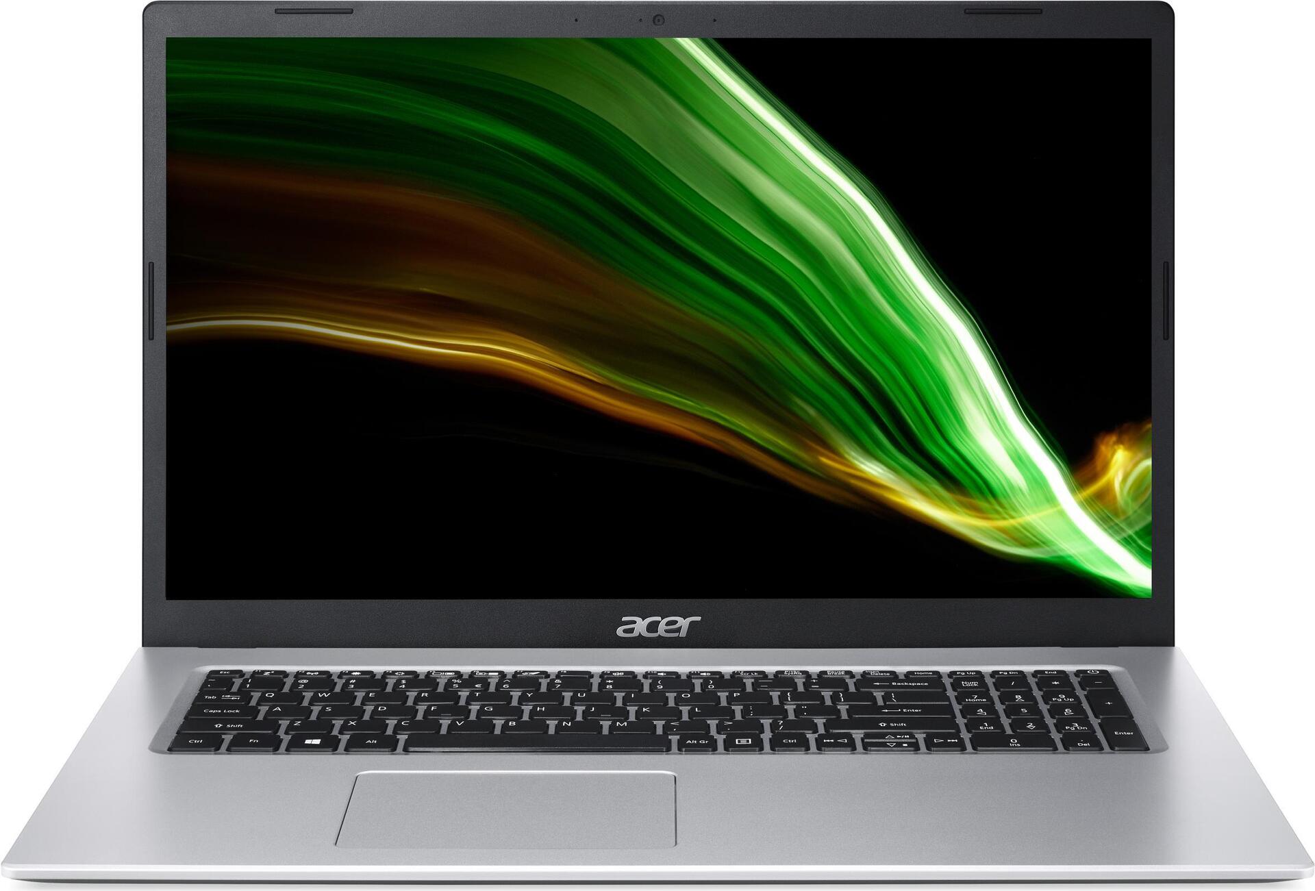 Acer Aspire 3 A317 33 Pentium Silver N6000 1.1 GHz Win 11 Home UHD Graphics 8 GB RAM 256 GB SSD 43.94 cm (17.3) IPS 1920 x 1080 (Full HD) Wi Fi 5 Reines Silber kbd Deutsch  - Onlineshop JACOB Elektronik