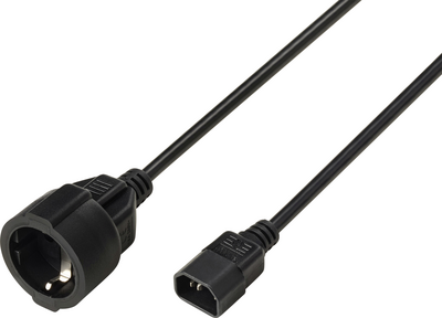 Sygonix SY-7154200 Strom Anschlusskabel Schwarz 0.30 m (SY-7154200)
