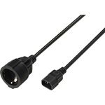 Sygonix SY-7154200 Strom Anschlusskabel Schwarz 0.30 m (SY-7154200)