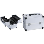 allit Werkzeugkoffer AluPlus Tool >L< 36C, silber unbestückt, Alu-Rahmen mit L-Profil, mit Cantilever, Ablage - 1 Stück (425300)