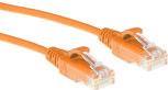 ACT Orange 0.5 meter LSZH U/UTP CAT6 datacenter slimline patch cable snagless with RJ45 connectors (DC9100)