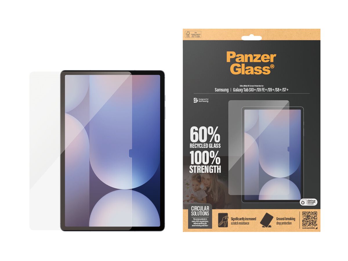 PanzerGlass Displayschutzfolie Samsung Galaxy Tab S7+/S8+/S9+/S9 FE+/S10+ 12.4" Ultra-Wide Fit Transparent