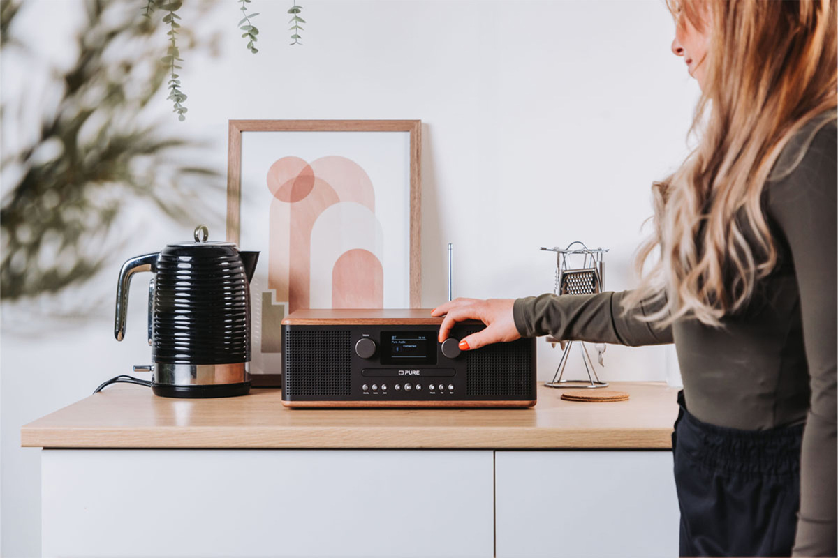 Pure Classic C-D6 Audiosystem 30 W Stereo Schwarz, Walnuss
