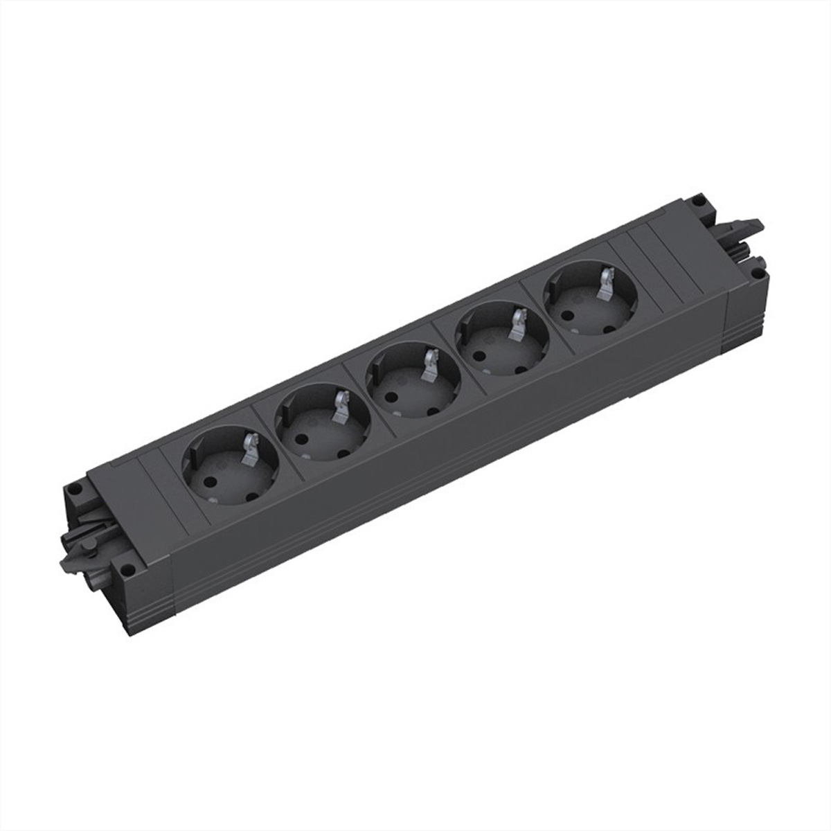 Bachmann STEP BASE Steckdosenleiste 5x Schutzkontakt 3680 W Schwarz
