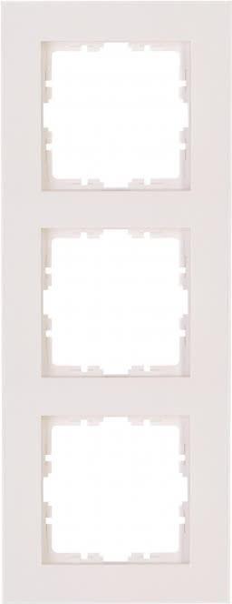 KOPP Abdeckrahmen 3-fach HK07 PURE (228 x 86 x 9,5 mm | IP20 | Klemmbefestigung) - in reinweiß (407029002)
