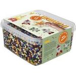 Hama Bügelperlen Bio midi "Volltonmix", in Kunststoffbox Durchmesser Bügelperle midi: 5,0 mm, inkl. Bio-Stiftplatte - 1 Stück (1900)