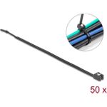 Delock Kabelbinder selbstschneidend L 280 x B 4,8 mm 50 Stück schwarz (19469)