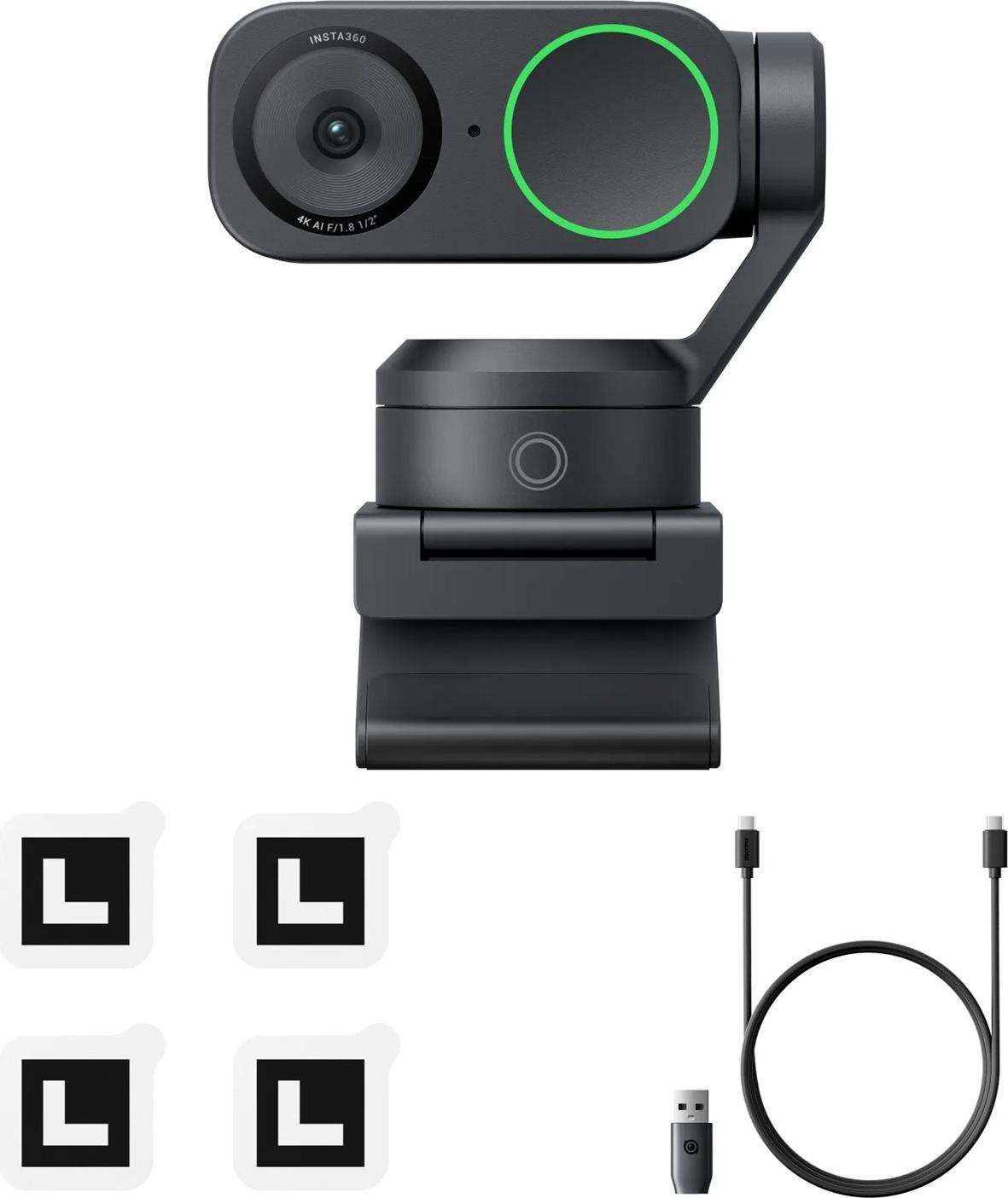 Insta360 Link 2 Webcam 3840 x 2160 Pixel Schwarz