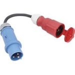 AS Schwabe 61375 Strom Adapterkabel 32 A Schwarz 0.3 m (61375)