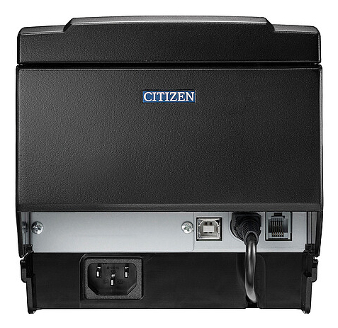 Citizen CT-S801III Bondrucker mit Cutter, Thermodirekt, 203 dpi, 500 mm/s, USB 2.0, Schwarz