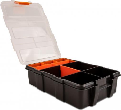 DELOCK - Werkzeugkiste - 11 compartments - Kunststoff - Schwarz, orange